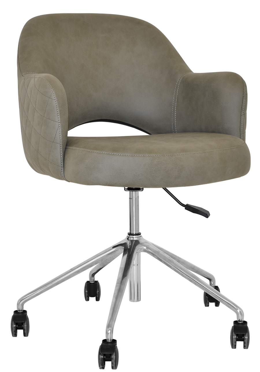 EZ ARM CHAIR ALBURY CASTOR V2 POLISHED ALUM
