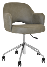 EZ ARM CHAIR ALBURY CASTOR V2 POLISHED ALUM