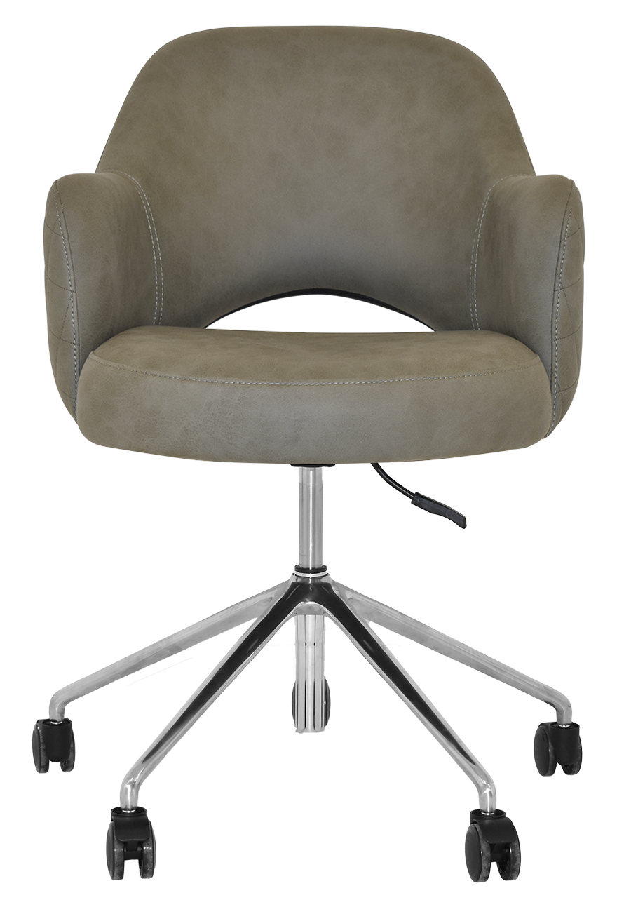EZ ARM CHAIR ALBURY CASTOR V2 POLISHED ALUM