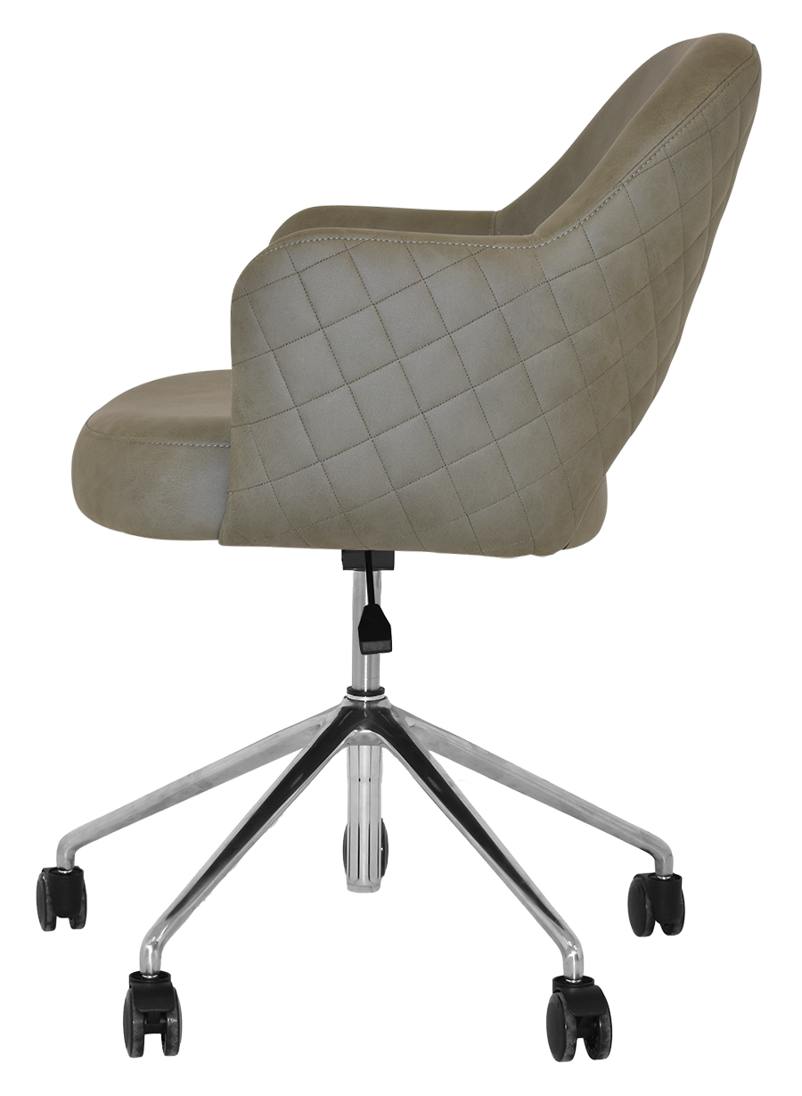 EZ ARM CHAIR ALBURY CASTOR V2 POLISHED ALUM