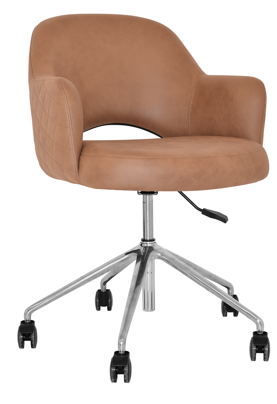 EZ ARM CHAIR ALBURY CASTOR V2 POLISHED ALUM