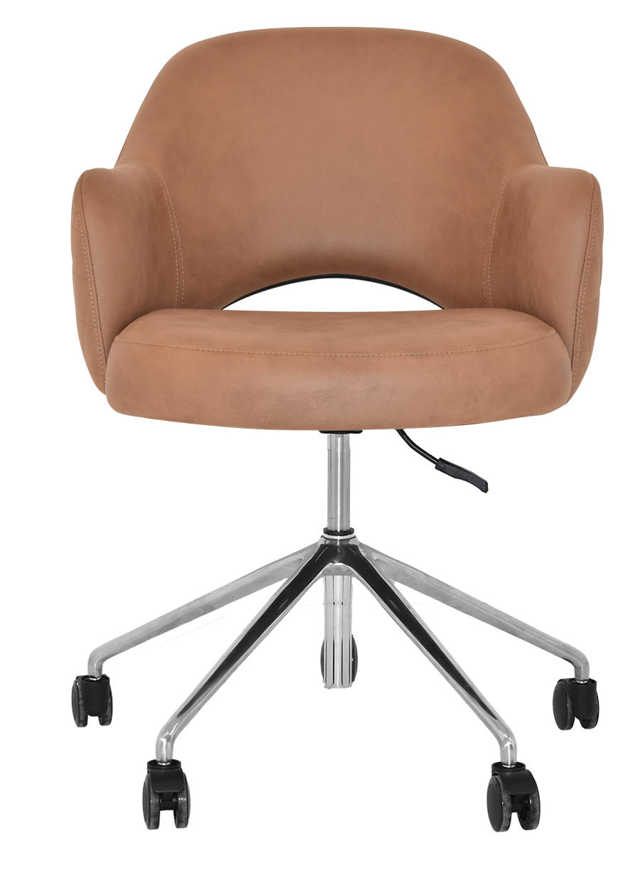 EZ ARM CHAIR ALBURY CASTOR V2 POLISHED ALUM