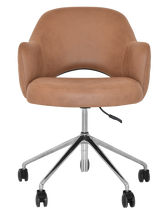 EZ ARM CHAIR ALBURY CASTOR V2 POLISHED ALUM