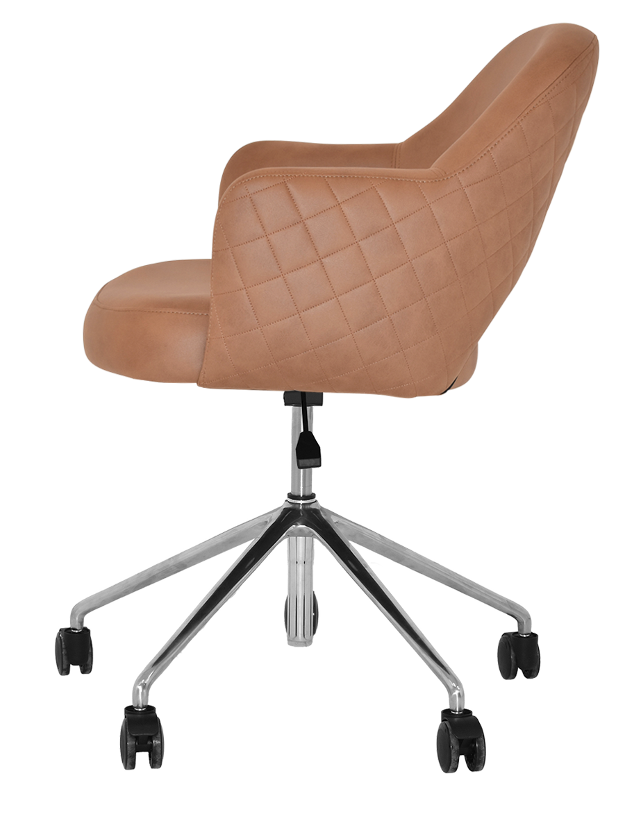 EZ ARM CHAIR ALBURY CASTOR V2 POLISHED ALUM