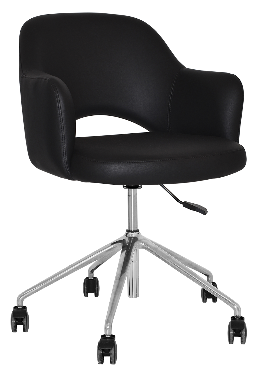 EZ ARM CHAIR ALBURY CASTOR V2 POLISHED ALUM