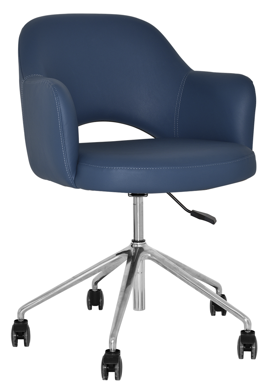 EZ ARM CHAIR ALBURY CASTOR V2 POLISHED ALUM