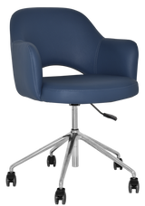 EZ ARM CHAIR ALBURY CASTOR V2 POLISHED ALUM