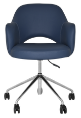 EZ ARM CHAIR ALBURY CASTOR V2 POLISHED ALUM