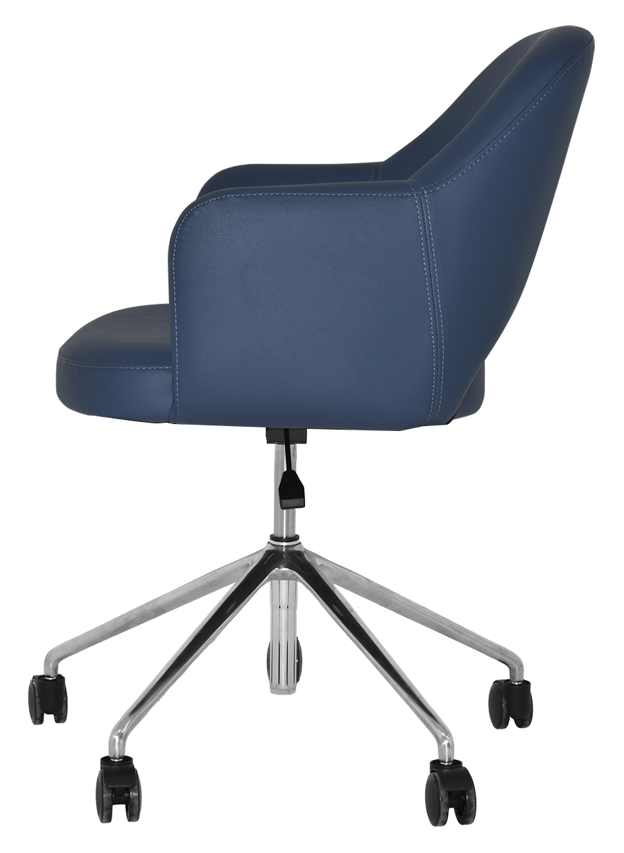 EZ ARM CHAIR ALBURY CASTOR V2 POLISHED ALUM
