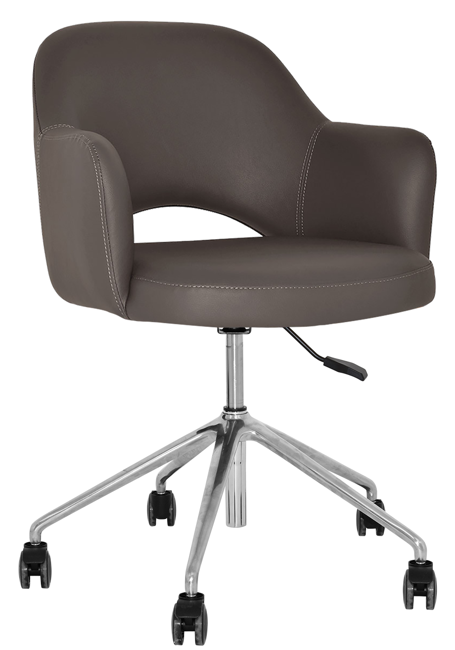 EZ ARM CHAIR ALBURY CASTOR V2 POLISHED ALUM