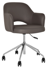 EZ ARM CHAIR ALBURY CASTOR V2 POLISHED ALUM