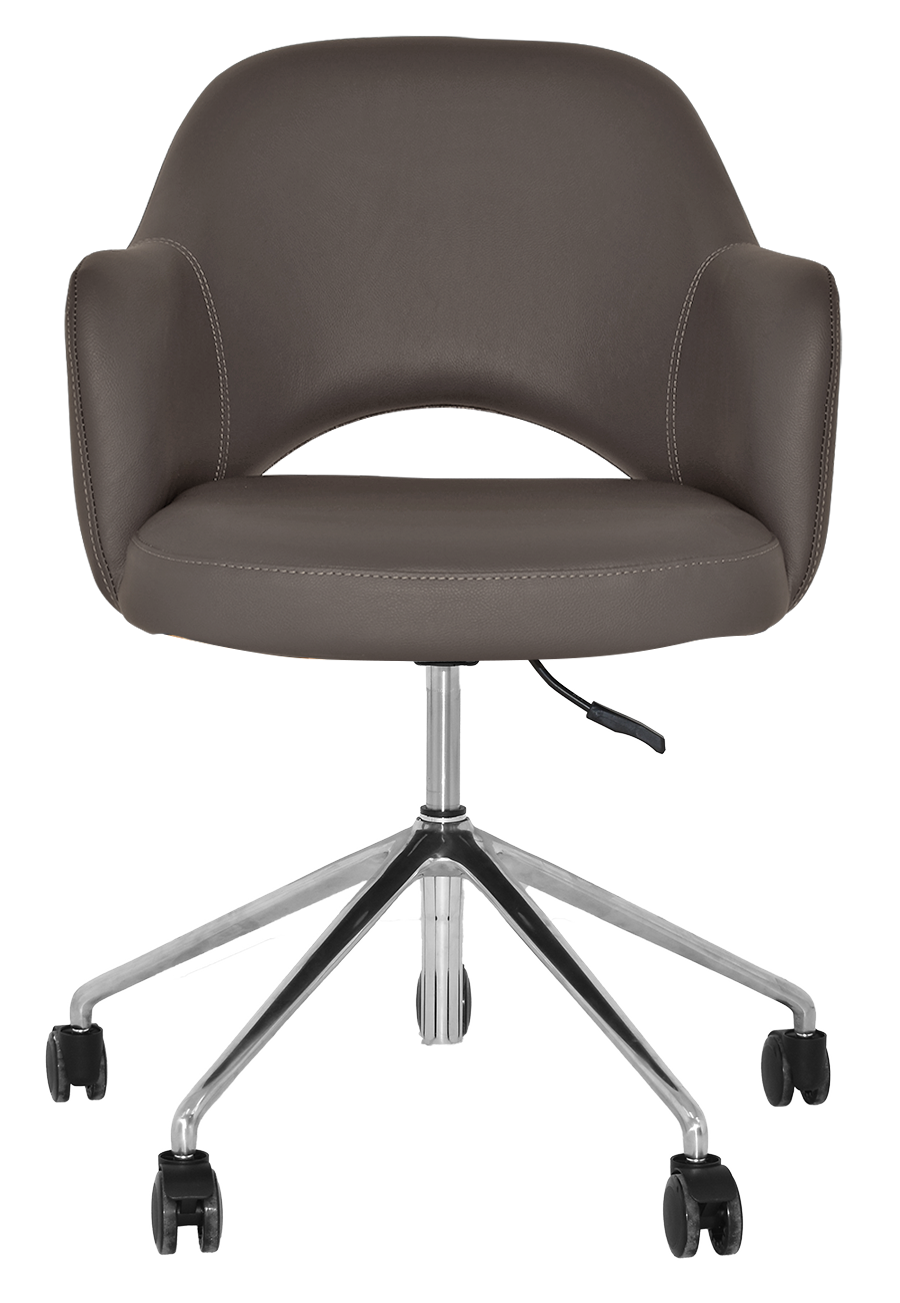 EZ ARM CHAIR ALBURY CASTOR V2 POLISHED ALUM