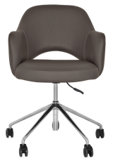 EZ ARM CHAIR ALBURY CASTOR V2 POLISHED ALUM