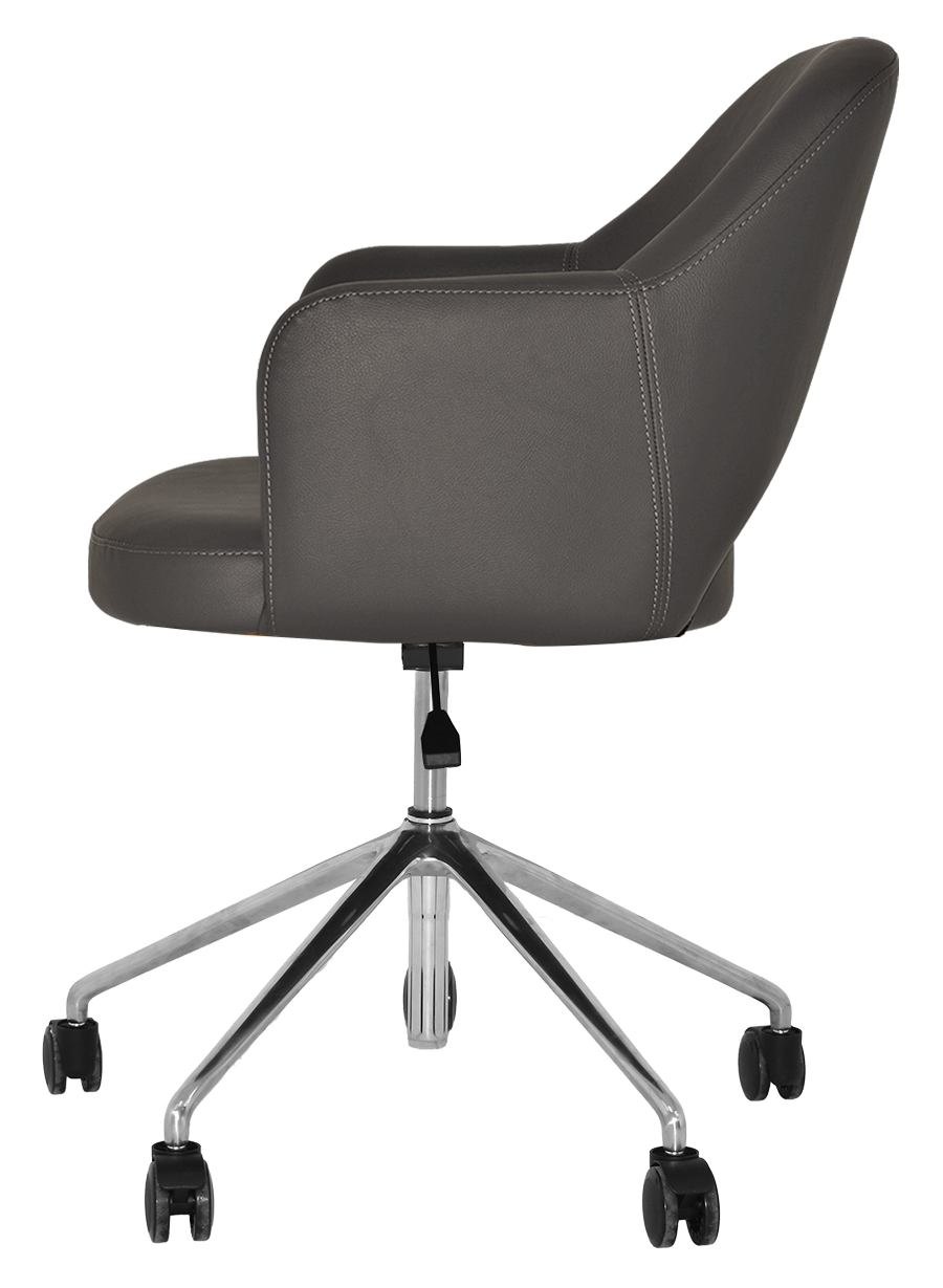 EZ ARM CHAIR ALBURY CASTOR V2 POLISHED ALUM