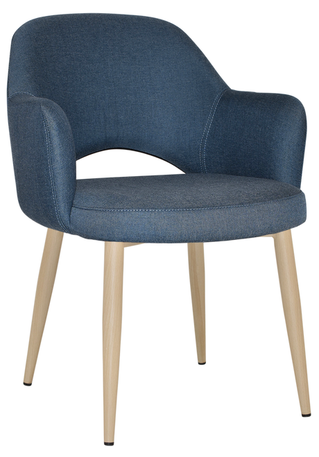 EZ Albury Birch Colour Metal Leg Upholstered Hospitality Dining Armchair