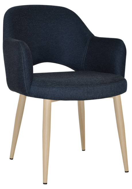 EZ Albury Birch Colour Metal Leg Upholstered Hospitality Dining Armchair