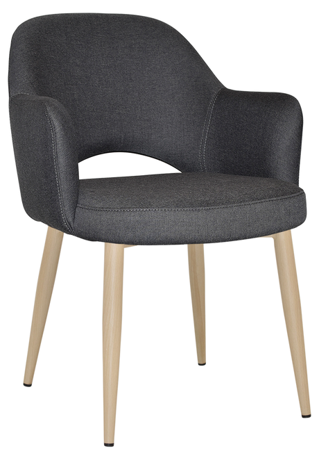 EZ Albury Birch Colour Metal Leg Upholstered Hospitality Dining Armchair