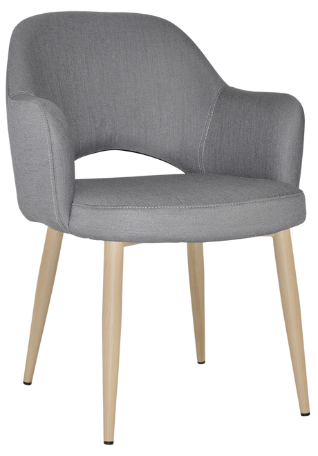 EZ Albury Birch Colour Metal Leg Upholstered Hospitality Dining Armchair