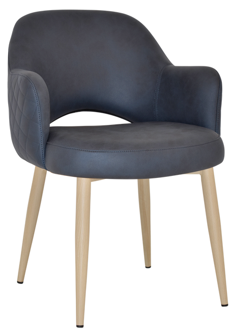 EZ Albury Birch Colour Metal Leg Upholstered Hospitality Dining Armchair