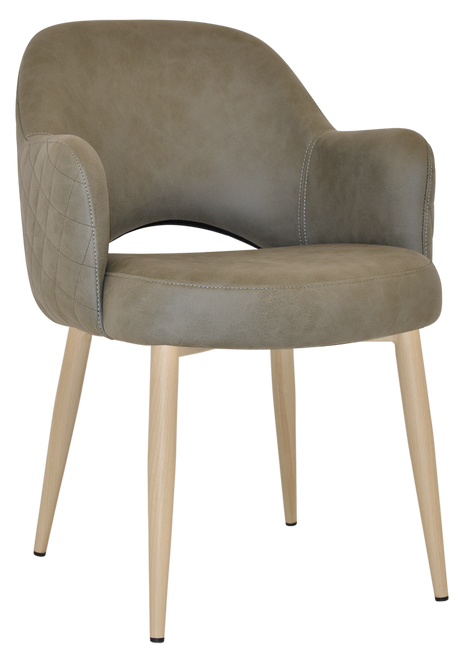 EZ Albury Birch Colour Metal Leg Upholstered Hospitality Dining Armchair