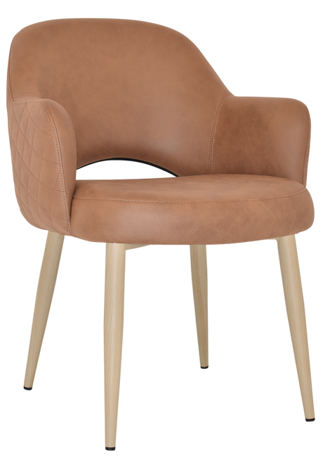 EZ Albury Birch Colour Metal Leg Upholstered Hospitality Dining Armchair