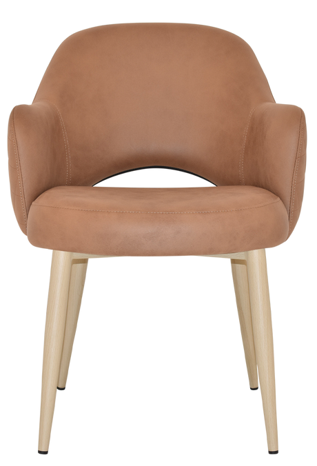 EZ Albury Birch Colour Metal Leg Upholstered Hospitality Dining Armchair