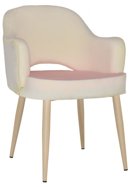 EZ Albury Birch Colour Metal Leg Upholstered Hospitality Dining Armchair
