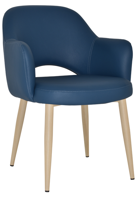EZ Albury Birch Colour Metal Leg Upholstered Hospitality Dining Armchair