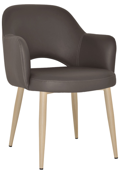EZ Albury Birch Colour Metal Leg Upholstered Hospitality Dining Armchair