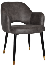 EZ ARM CHAIR ALBURY METAL (SLIM) BLACK BRASS