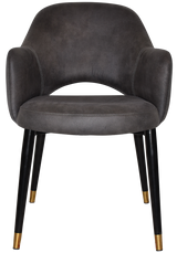 EZ ARM CHAIR ALBURY METAL (SLIM) BLACK BRASS