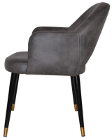 EZ ARM CHAIR ALBURY METAL (SLIM) BLACK BRASS