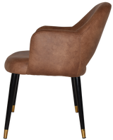 EZ ARM CHAIR ALBURY METAL (SLIM) BLACK BRASS