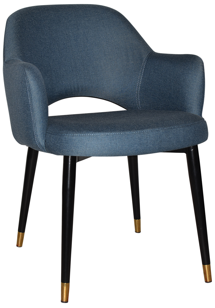 EZ ARM CHAIR ALBURY METAL (SLIM) BLACK BRASS