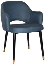 EZ ARM CHAIR ALBURY METAL (SLIM) BLACK BRASS
