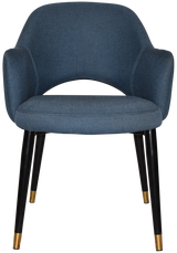 EZ ARM CHAIR ALBURY METAL (SLIM) BLACK BRASS