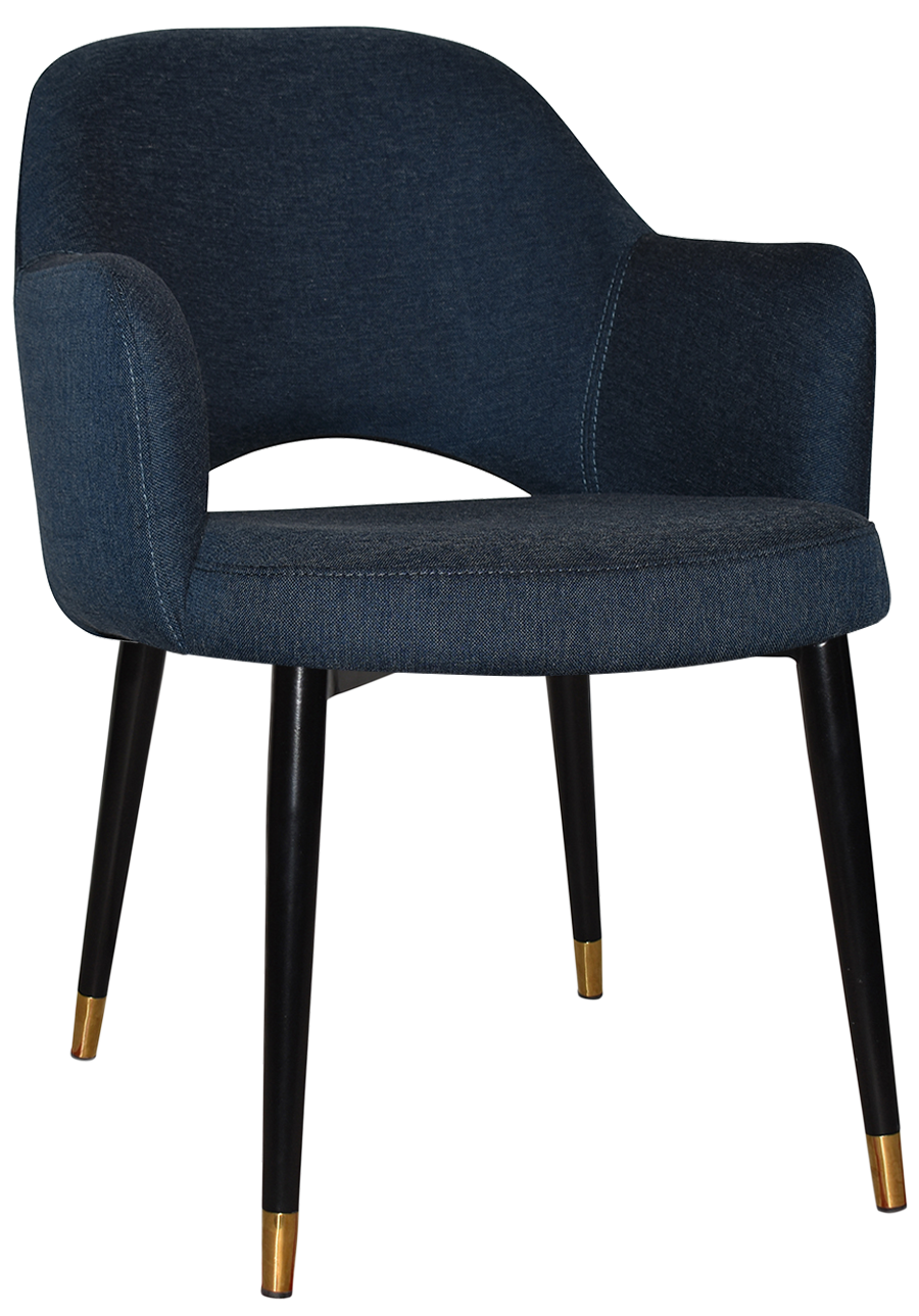 EZ ARM CHAIR ALBURY METAL (SLIM) BLACK BRASS