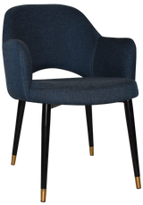EZ ARM CHAIR ALBURY METAL (SLIM) BLACK BRASS