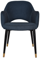 EZ ARM CHAIR ALBURY METAL (SLIM) BLACK BRASS
