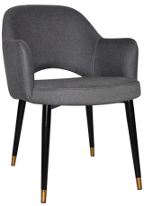 EZ ARM CHAIR ALBURY METAL (SLIM) BLACK BRASS