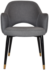 EZ ARM CHAIR ALBURY METAL (SLIM) BLACK BRASS