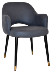 EZ ARM CHAIR ALBURY METAL (SLIM) BLACK BRASS