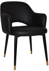 EZ ARM CHAIR ALBURY METAL (SLIM) BLACK BRASS