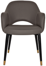 EZ ARM CHAIR ALBURY METAL (SLIM) BLACK BRASS