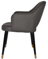 EZ ARM CHAIR ALBURY METAL (SLIM) BLACK BRASS