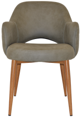 EZ Albury Oak Colour Metal Leg Upholstered Hospitality Dining Armchair
