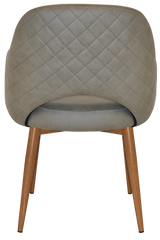 EZ Albury Oak Colour Metal Leg Upholstered Hospitality Dining Armchair