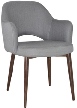 EZ ARM CHAIR ALBURY METAL LIGHT WALNUT