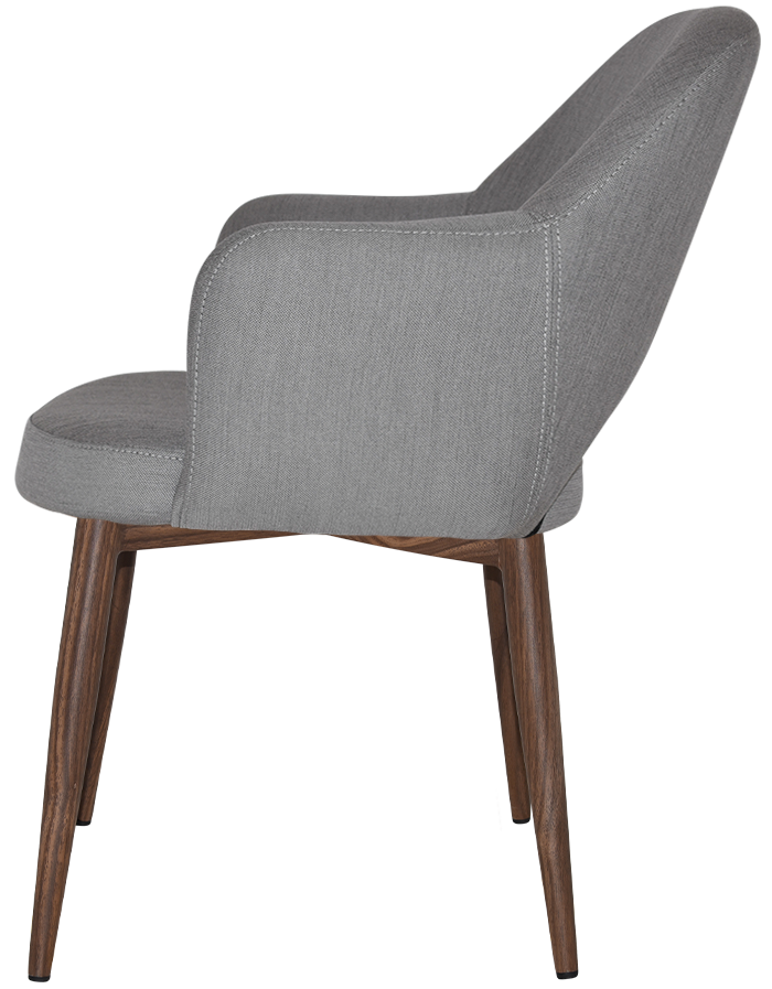 EZ ARM CHAIR ALBURY METAL LIGHT WALNUT