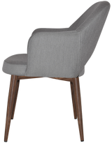 EZ ARM CHAIR ALBURY METAL LIGHT WALNUT